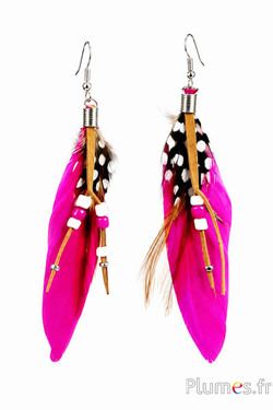 Oorbellen - lengte 10 cm - fuchsia
